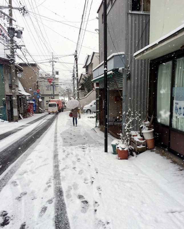 It snowed every morning I was in Nagano